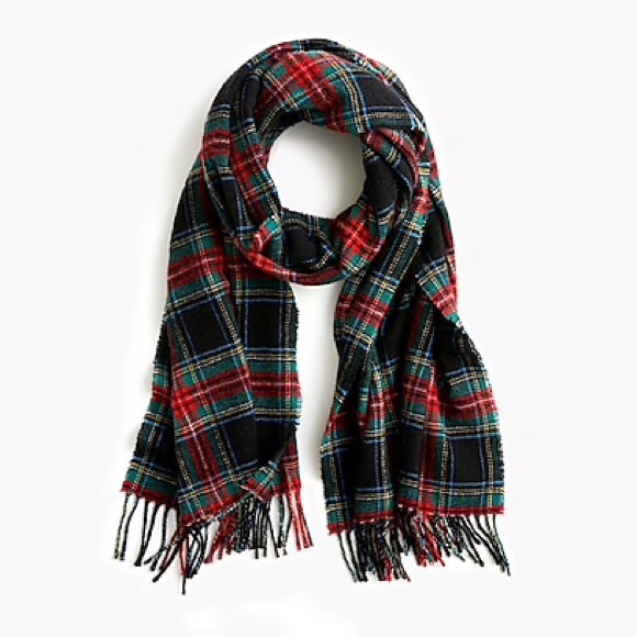 J. Crew Accessories - J. Crew Women’s Tartan Scarf in Black Multi NWT J. Crew Accessories - J. Crew Women’s Tartan Scarf in Black Multi NWT
